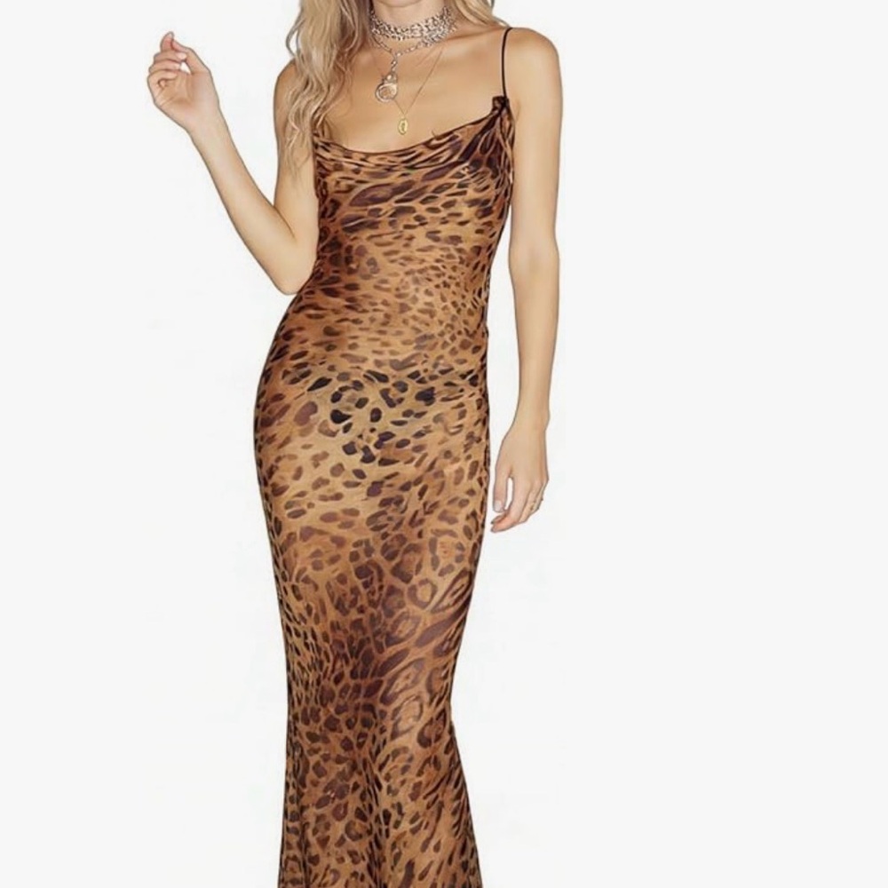 Leopard Print Maxi Dress